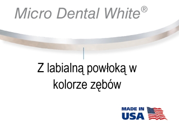 Niklowo-tytanowy SE, powleczony w kolorze zębów, Natural Form, PROSTOKĄTNY