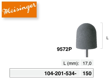 Polerka techniczna, ciemnoszara, środek, 17 mm  "9572P" (Meisinger)