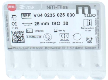 MTWO Pilnik NiTi 30/.05 25/16mm 6szt.
