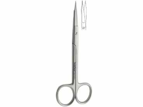 Surgical Scissors serrated, Goldman-Fox, 130 mm, straight