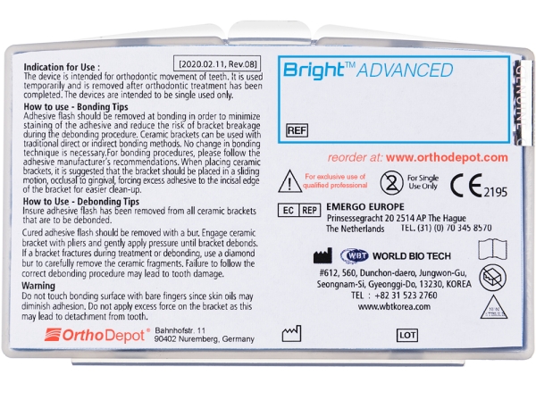 Bright™ ADVANCED, Zestaw (SG / SD 3 - 3), Roth .018"