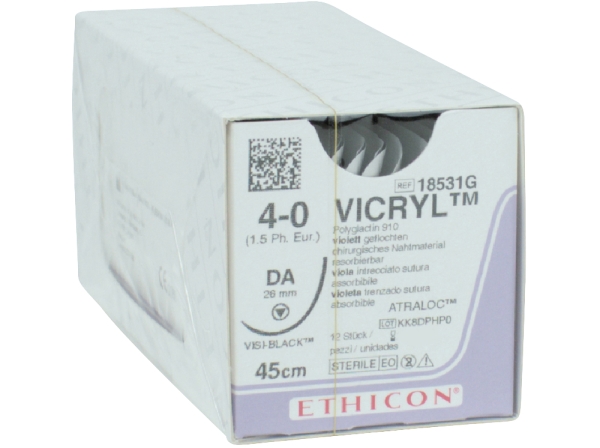 Vicryl violet 4-0/1,5 DA Black Dtz